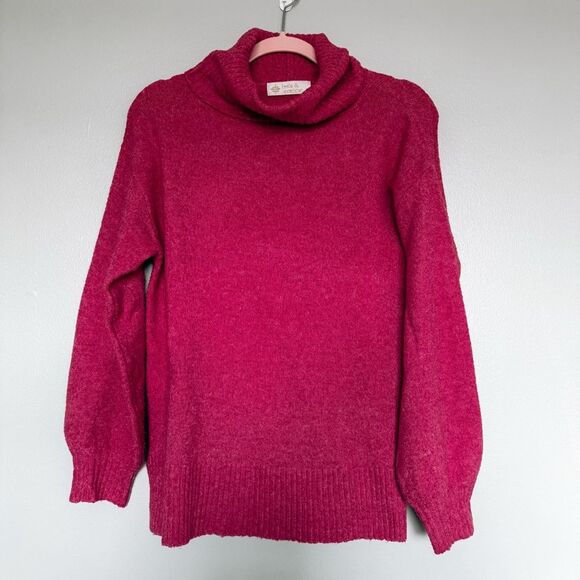 Leela and Lavender Pink Turtleneck Long Sleeve Sweater Size Small - Picture 2 of 8